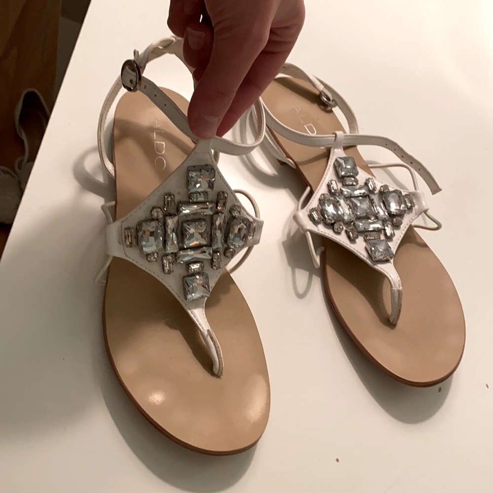 Silver Rhinestone Sandals - Picture 3 of 3